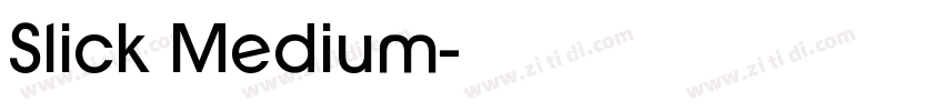Slick Medium字体转换